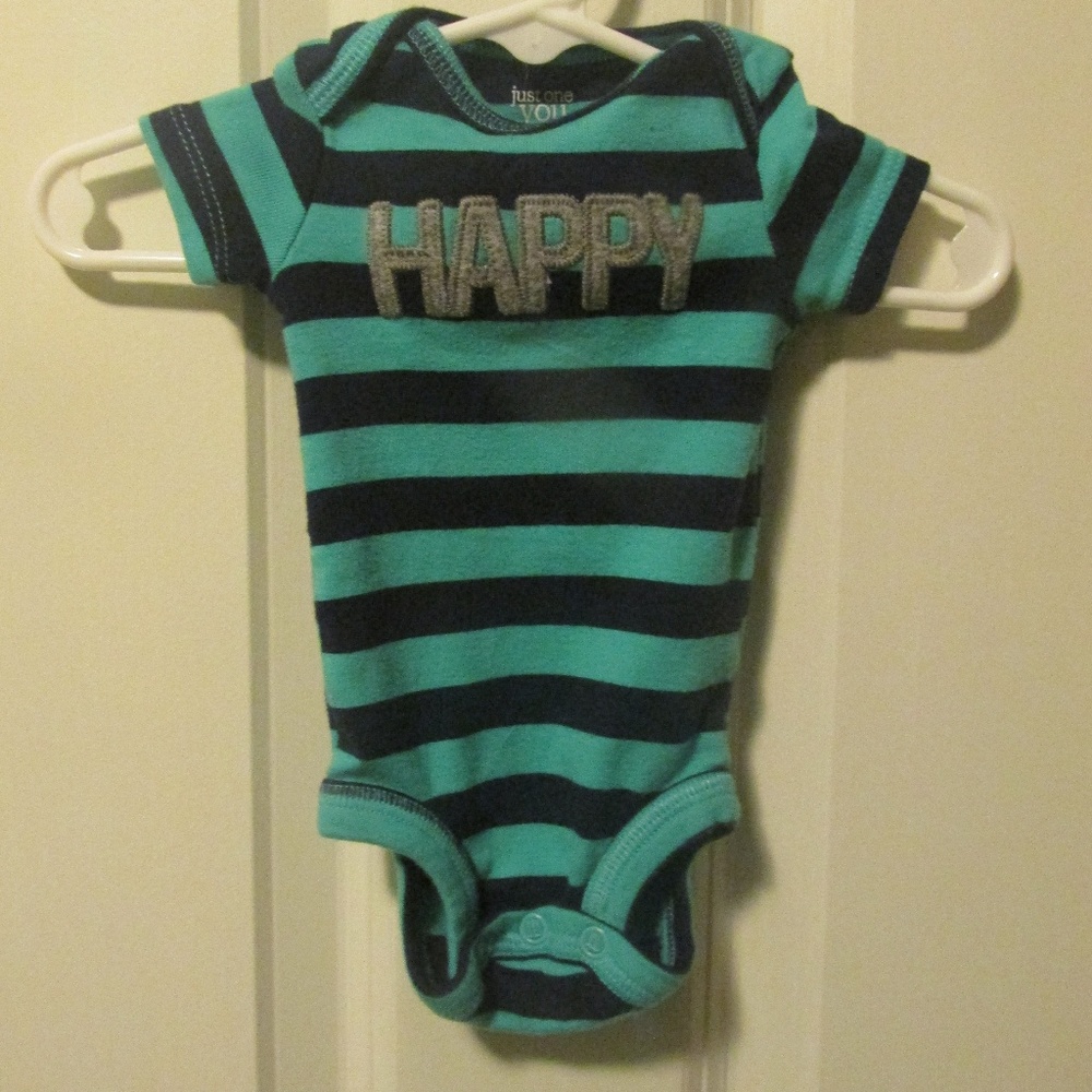 Just One You Boys Newborn "Happy" Bodysuit